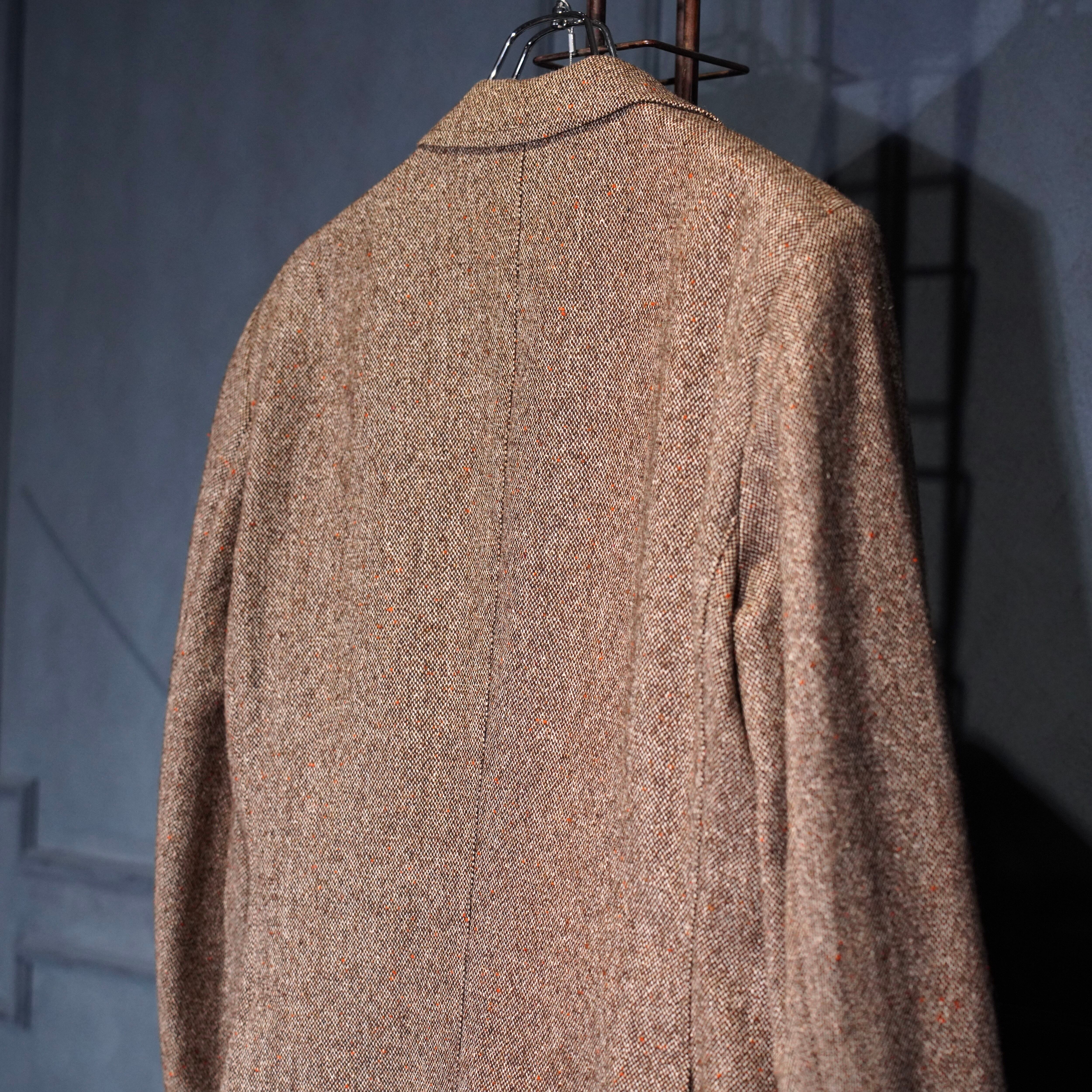 EU VINTAGE TREVIRA NEP TWEED FLARE PANTS SET UP SUIT/ヨーロッパ