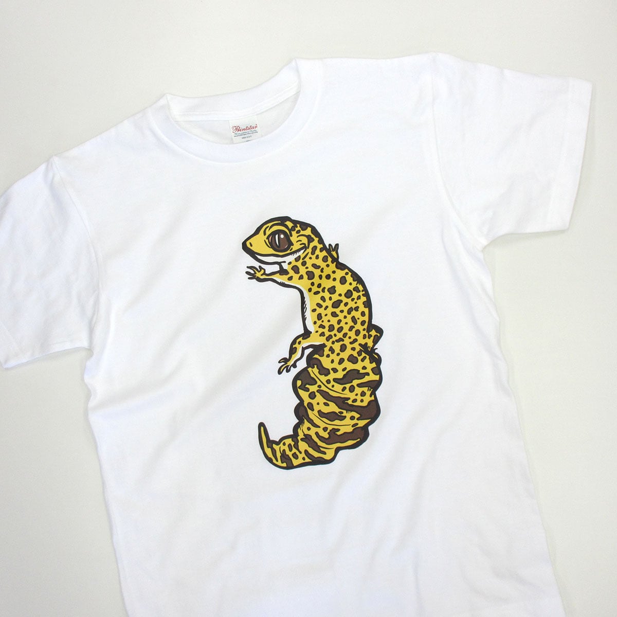 レオパ Tシャツ 斑点 爬虫類 イラスト am77 レオパードゲッコー
