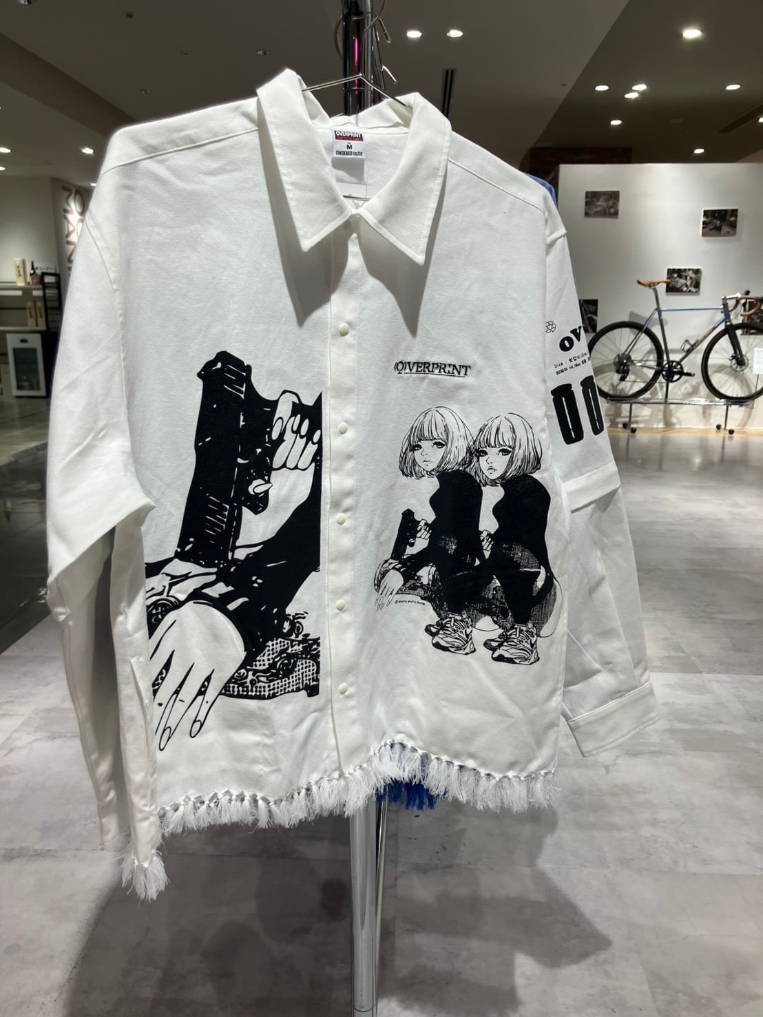 ハシジマコウスケ「purupuru OX ARM ZIP SHIRTS (WHITE)」size「M」