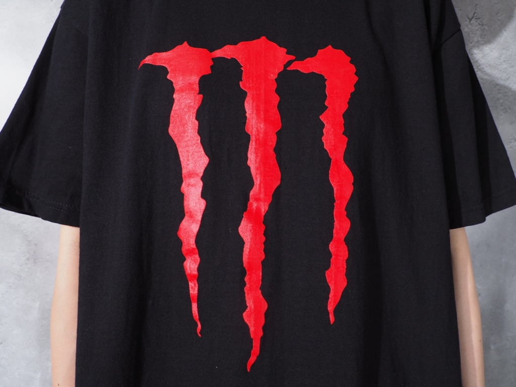 Monster energy Bi color logo printed Tee