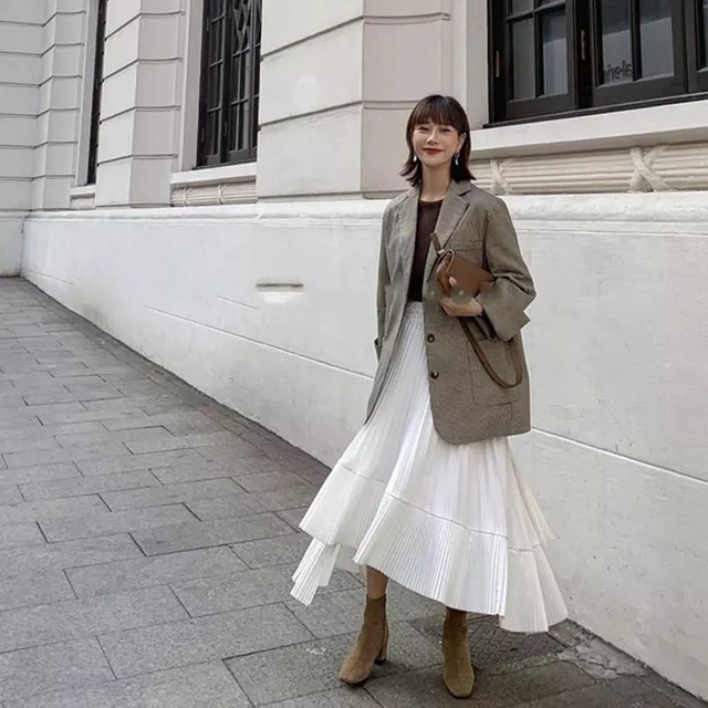 プリーツアシンメトリースカート