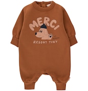 〈 TINY COTTONS 23AW 〉MERCI ONE-PIECE brown   / ロンパース