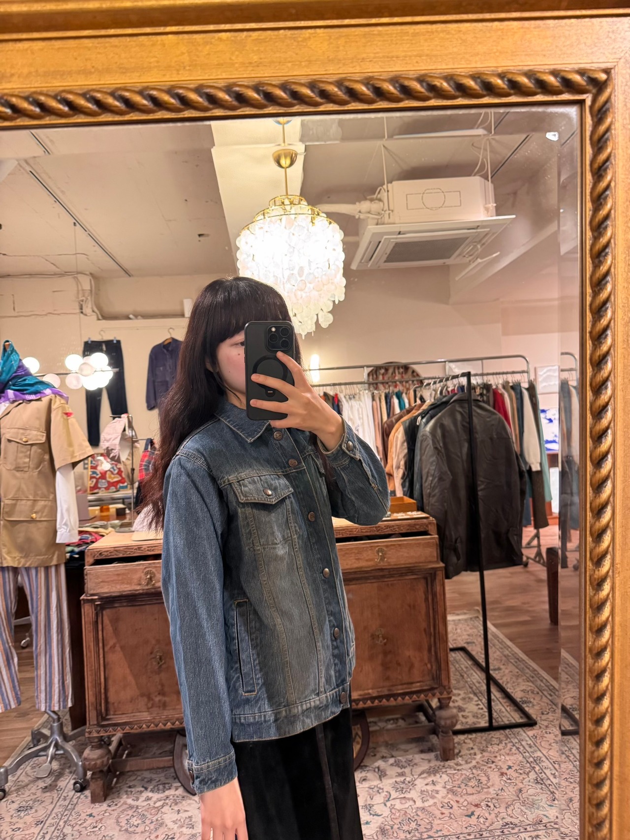 【Remake】Droomtuin バックスカーフ ペイズリーデニムジャケット