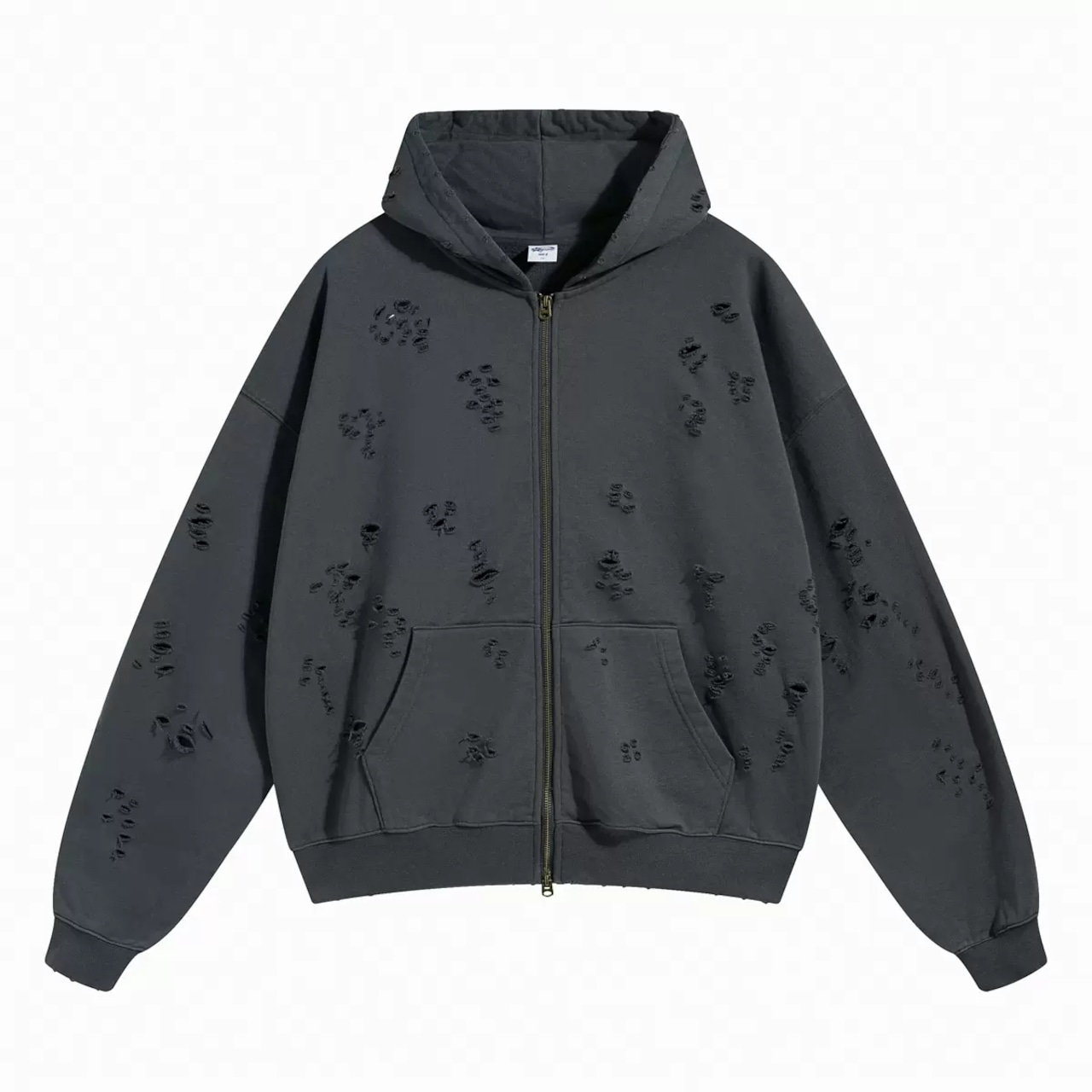 ダメージダブルジップフーディー(gr41)