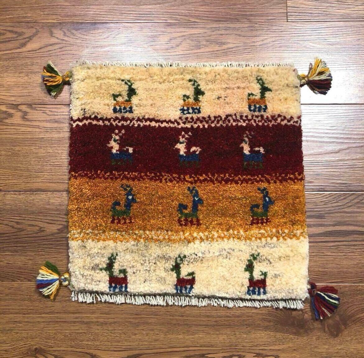 ペルシャギャッベ (ギャベ) チェアマット 椅子の座布団 No.GS-1362