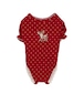 予約【Sallys】Chloe puff romper (wine dot)