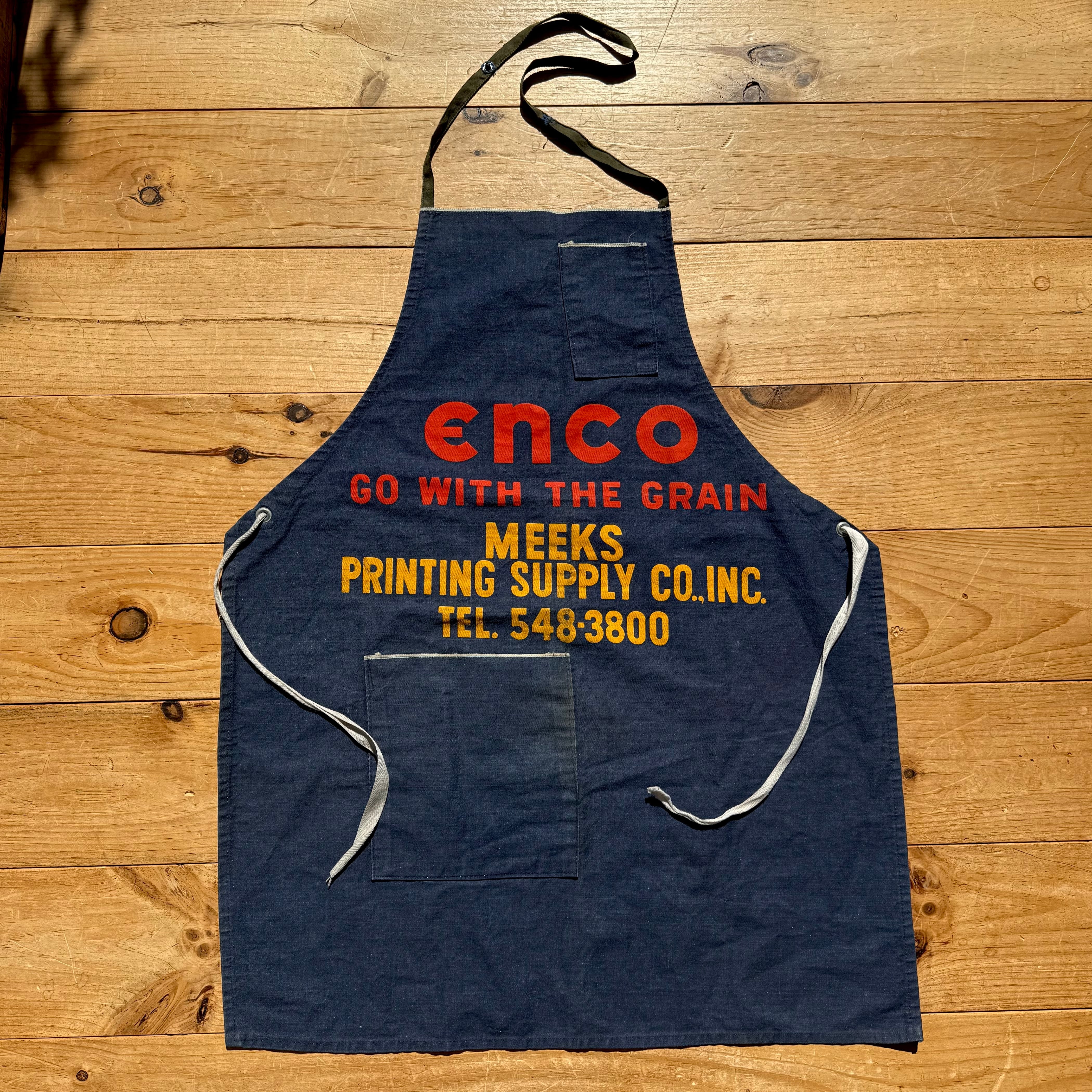 1970s vintage denim apron ビンテージデニムエプロン Vintage Denim Apron（Enco） デニムエプロン ビンテージ ハンドメイド