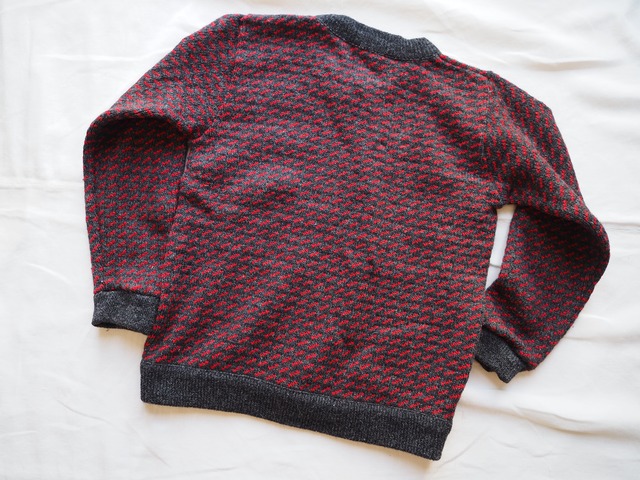 NORWAY L.L.Bean birds eye Wool cardigan