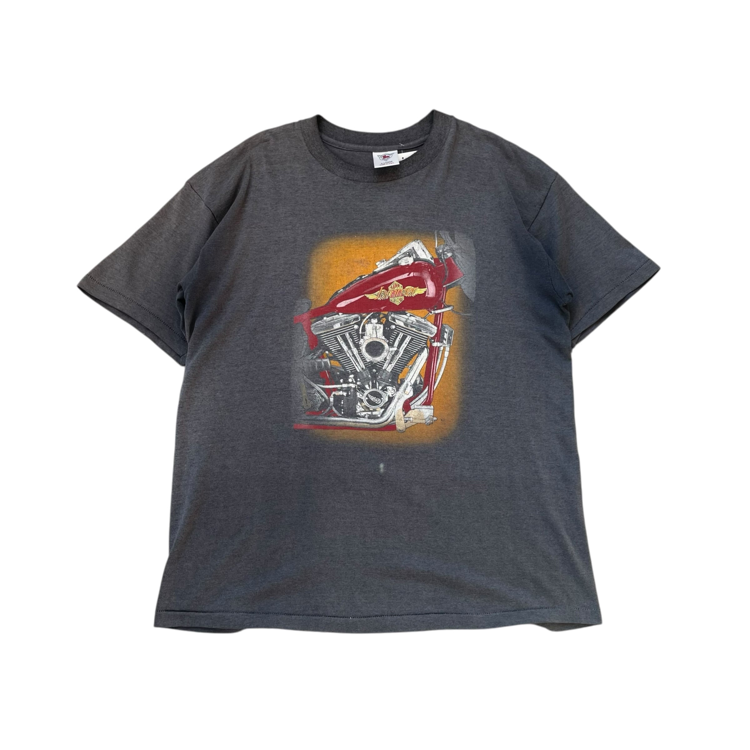 beautiful fade!! 80s JAMMER MOTORCYCLE PARTS SHOP T-shirt
