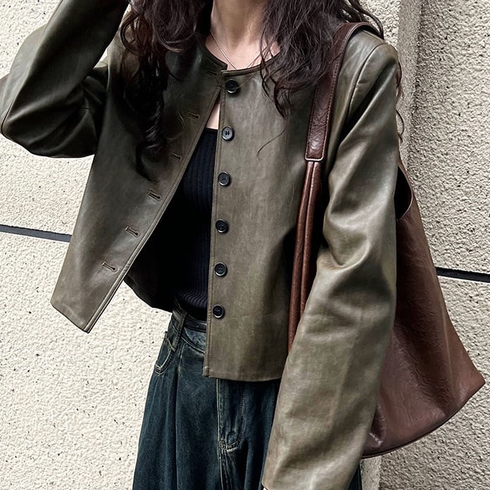 No-collar short jacket S153