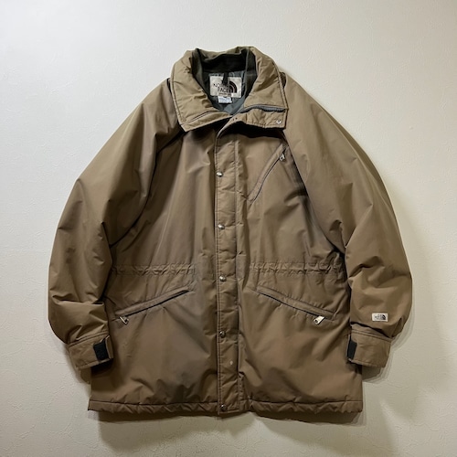 80s USA THE NORTH FACE GORE-TEX　茶タグ　ドローコード　ゴアテックス　ナイロンコート　ノースフェイス　ベージュ　XL 古着
