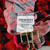 社交ダンス 衣装 トップス ブラウス ブラック系 チャコット Chacott レース 花柄 黒 赤 鮮やか 練習 レッスン 伸縮 ストレッチ 上品 かわいい 長袖 華やか リボン ダンス衣装 パーティー レッド系