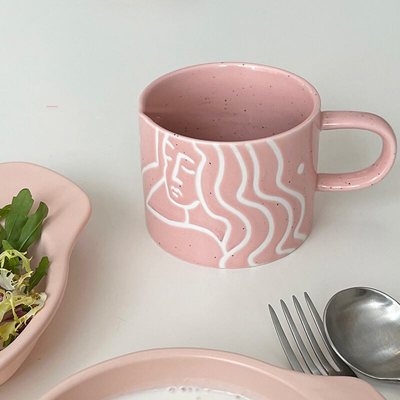 【CUP】マカロン色マークカップ