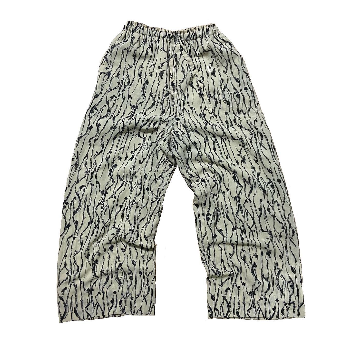 Splash Patterned Loose-fitting Pants