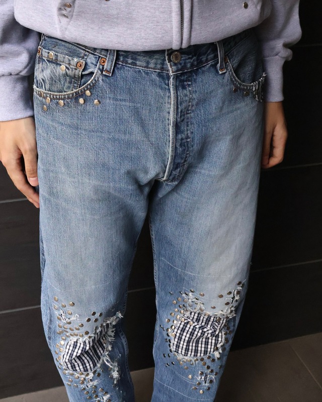 【Hannah Creak】Studded Jeans Wide Leg