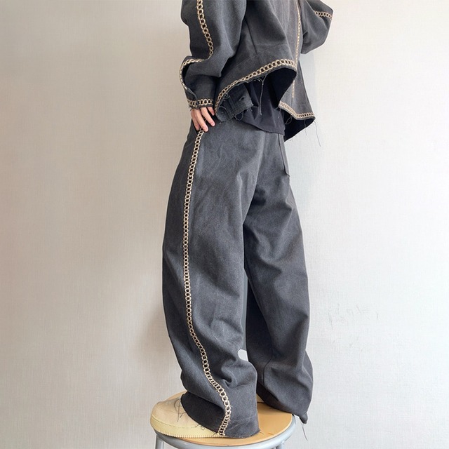 dannyandzeeサイドテープカーゴパンツ