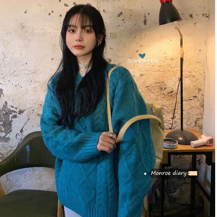 スタイルセーター レディースニットスタンダードトップス コート レトロ モンロー69138480588