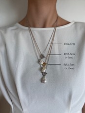 ［silver］pearl mantel necklace［SRN019］