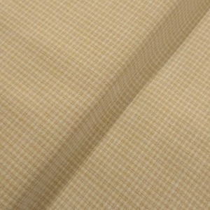 残りわずか! 先染め Yarn Dyed チェック ベージュ SK217