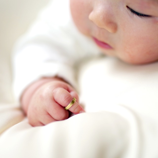 ベビーリング｜K18イエローゴールド｜ギフト・赤ちゃんの指輪・出産祝い｜CBR-001