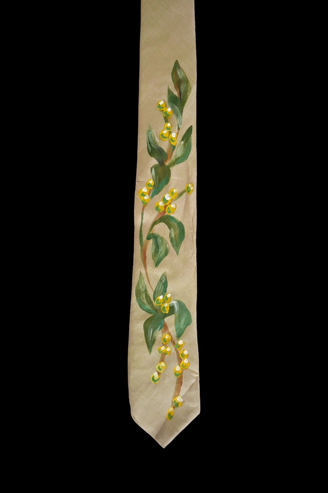 hand painted tie yellow berry