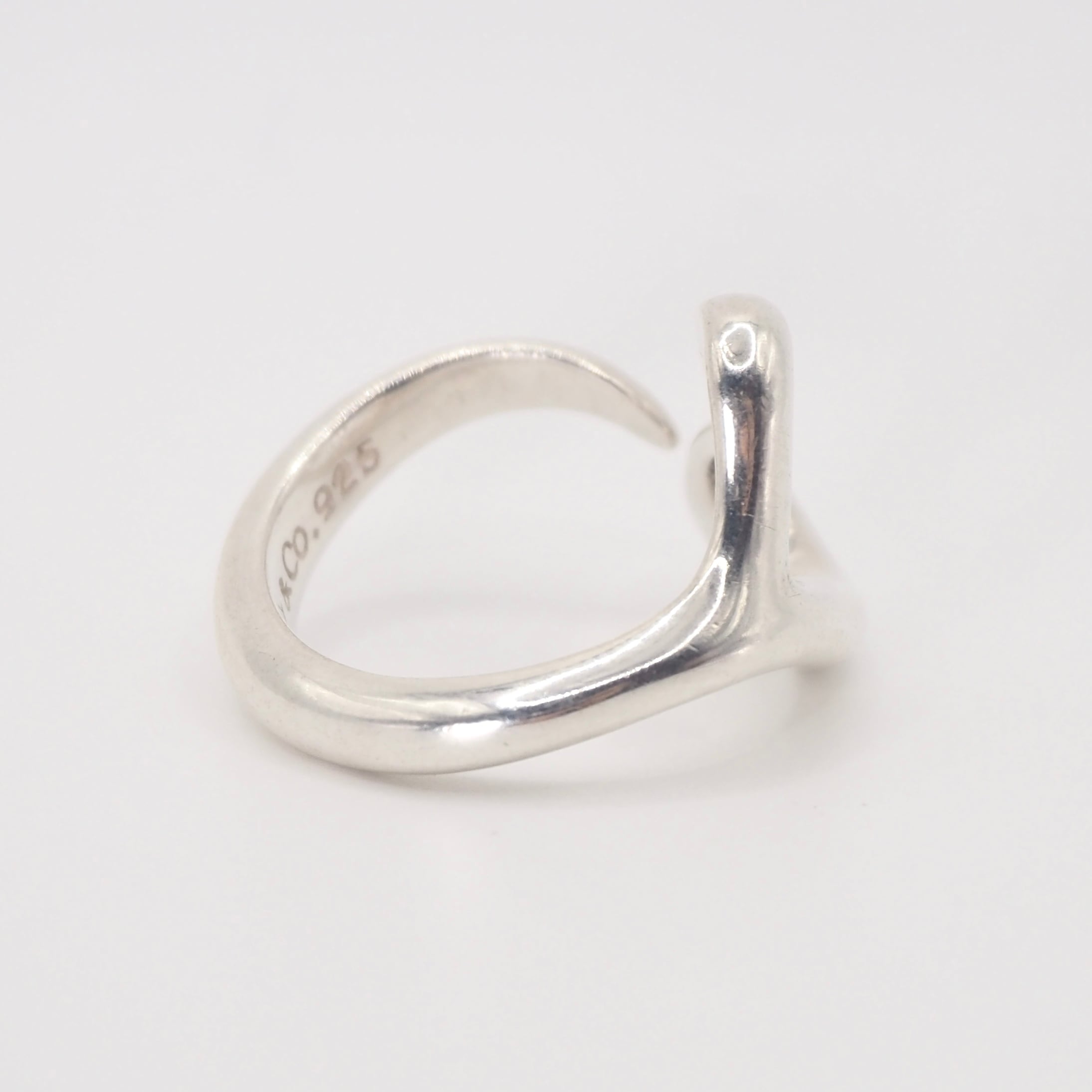 Tiffany&Co. 約9号 オープンハート リング シルバー925 ティファニー