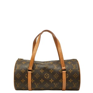 ルイ ヴィトン モノグラム パピヨン26 ハンドバッグ M51386 ブラウン PVC レザー レディース LOUIS VUITTON 【中古】