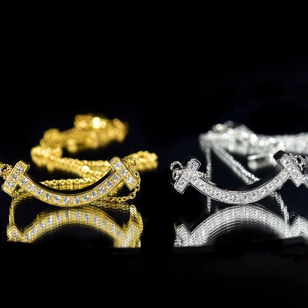 スワロフスキー使用】316L smile necklace | ✯Lucliss Jewelry✯