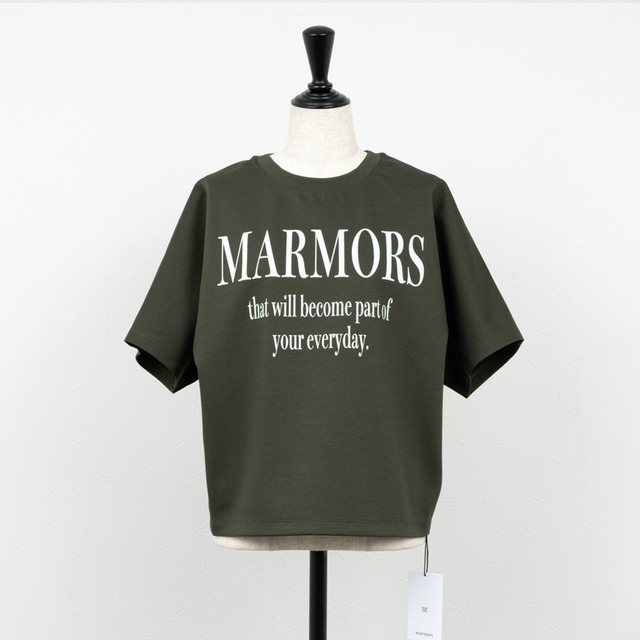 【marmors／マルモア】ポンチロゴTシャツ（カーキ）
