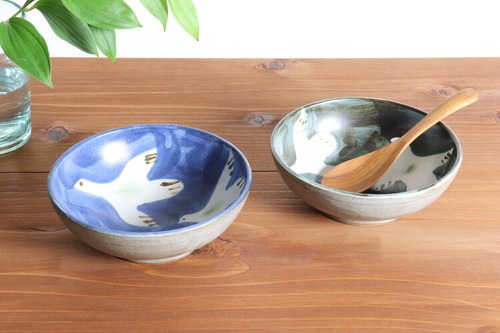 やちむん 拓美窯 5寸鉢 鳥 Yachimun Bowl 15cm Bird #109