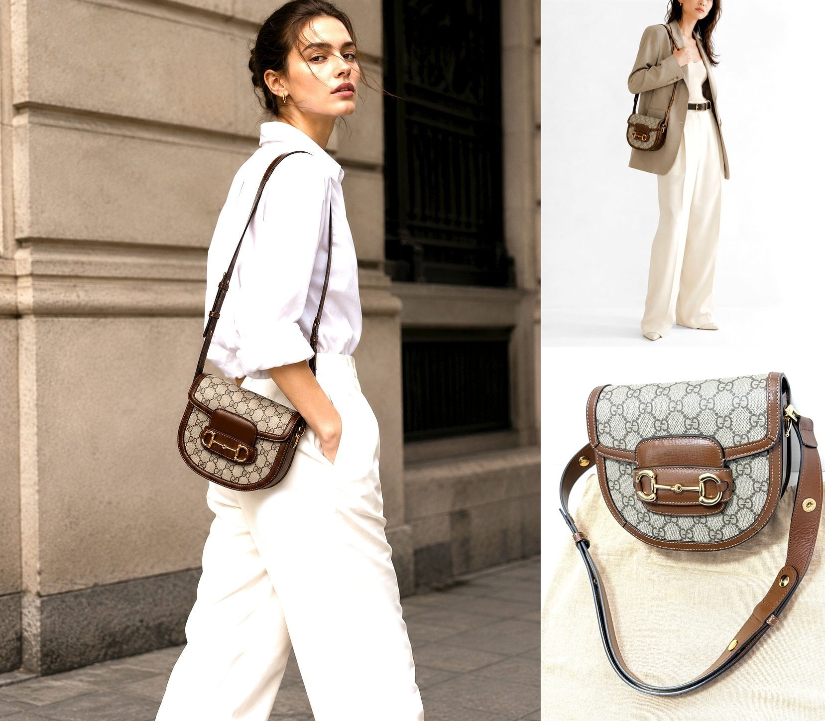 GUCCI グッチ ホースビット1955 GGスプリーム ショルダーバッグ