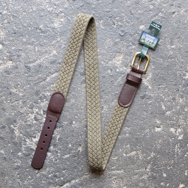 thomas bates＜トーマスベイツ＞orlando braided cotton leather tab belt