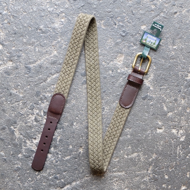 thomas bates＜トーマスベイツ＞orlando braided cotton leather tab belt