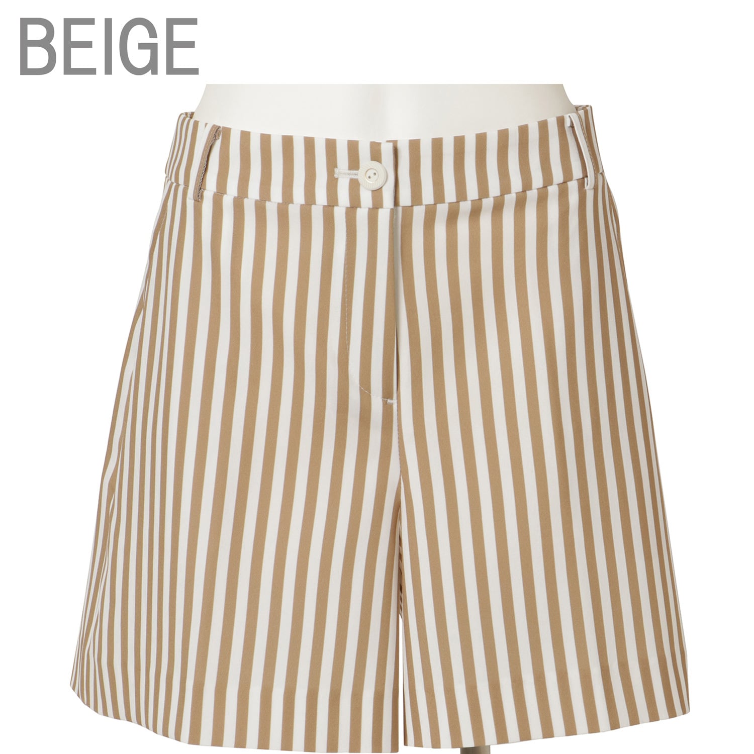 FBAL-PNT8　ストライプキュロットパンツ　BEIGE