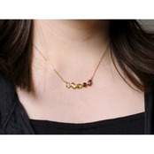 S925 MULTI STONE LINKED NECKLACE