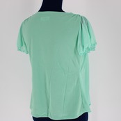 【美品 社交ダンス衣装】トップス un×Ⅱ 緑 黄緑 青緑 グリーン ライトグリーン ミントグリーン スパンコール 華やか 花飾り