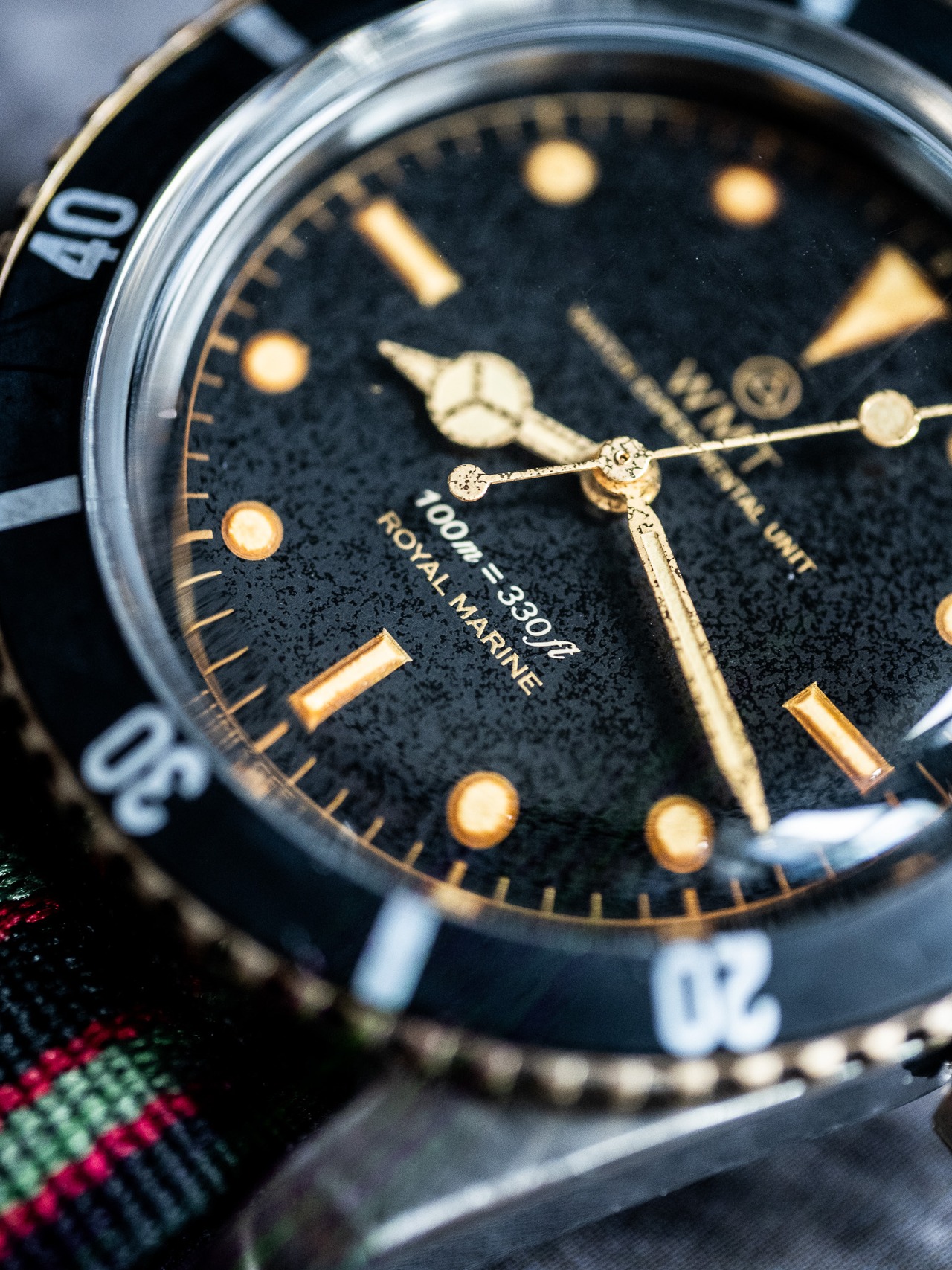 WMT WATCHES  Sea Diver MI6-010  Intelligence Agency Special Edition / All Aged With Brass Bezel