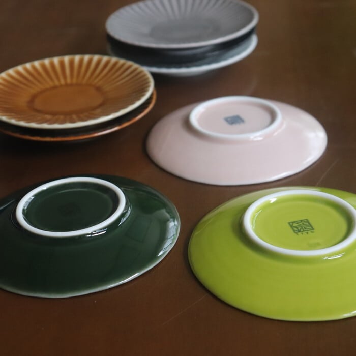 波佐見焼 一龍陶苑 平皿11cm しのぎ Hasami-yaki Plate 11cm #005 | 和