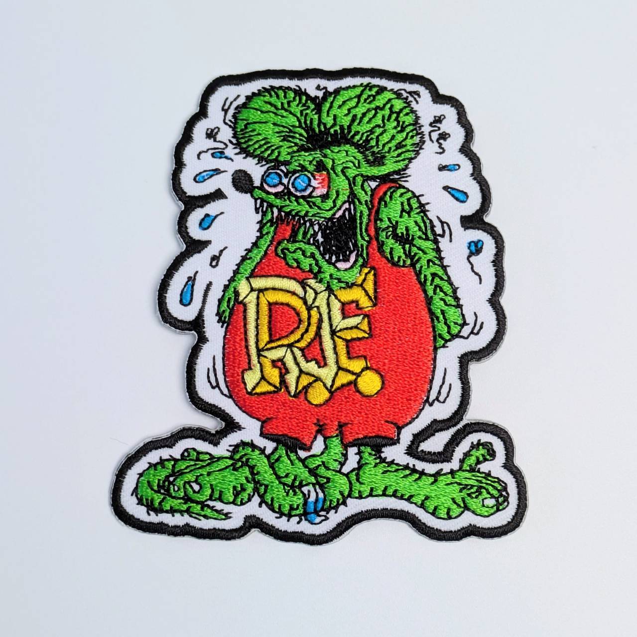 送料無料！ ★刺繍アイロンワッペン★ 【 Rat Fink ( ラットフィンク )】 〚アメリカン雑貨 アメトイ〛