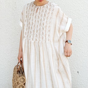 Striped Smocking Dress