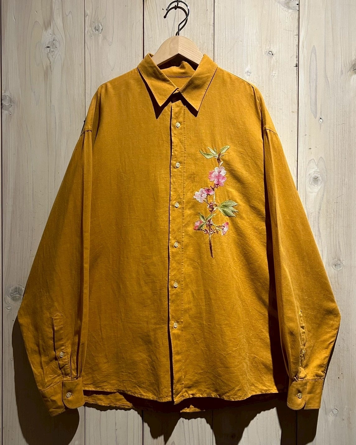 a.k.a.C.a.k.a vintage】“KENZO” Flower Embroidery Vintage L/S Shirt