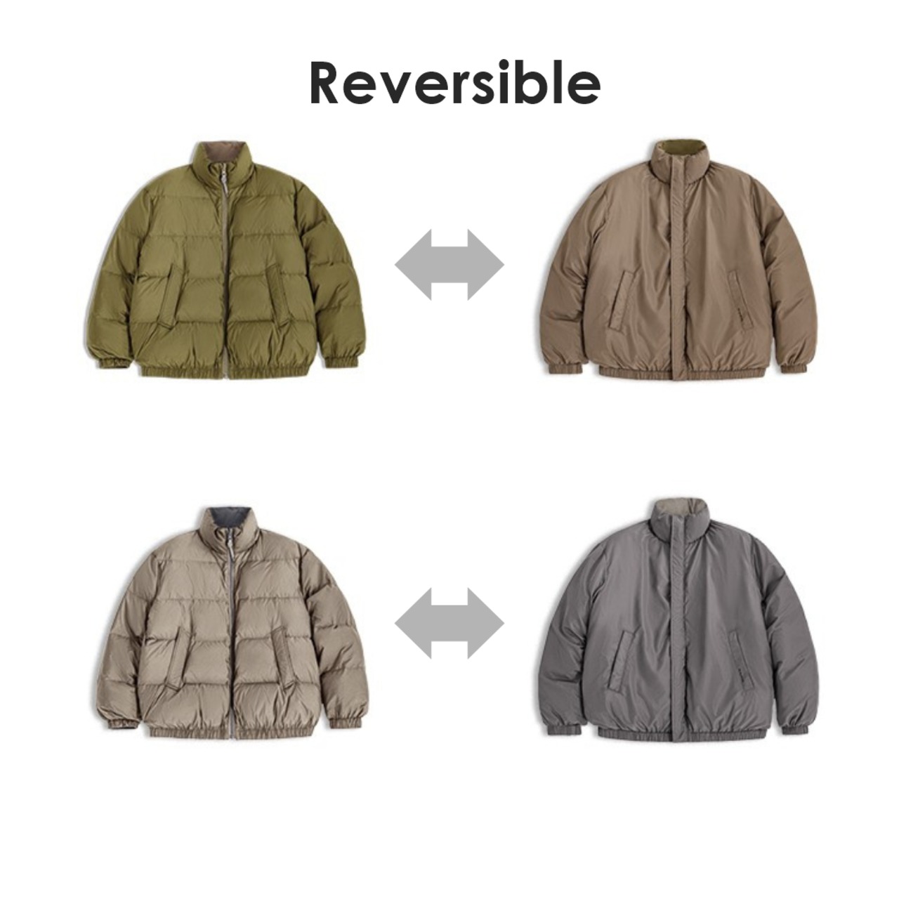 Reversible Two-color Down Jacket / リバーシブル ツーカラー ダウン ジャケット