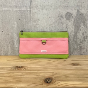 ▼Mulch Wallet pouch 【ライム×ピンク】