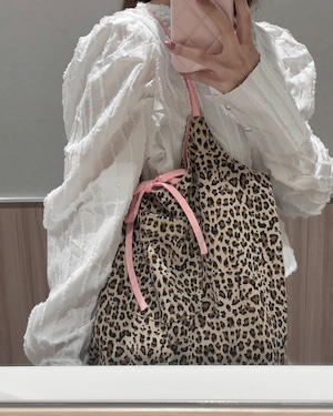 【more than cutie pie】reversible leopard tote bag
