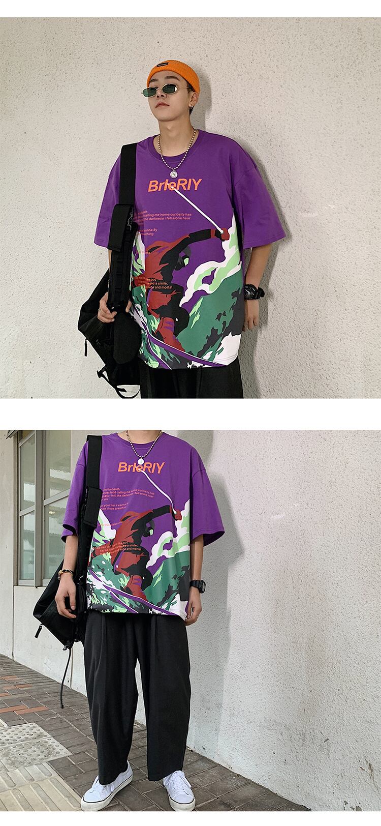 全3色 Tシャツ カットソー プリント カジュアル シンプル