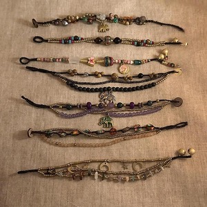 ハンドメイド カラフル おしゃれ 縄柄 手作り ブレスレット
