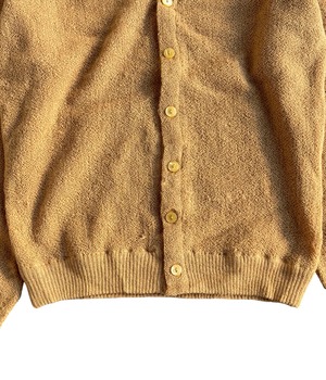 Vintage 80s Alpaca knit cardigan -beige/Pebble Beach-