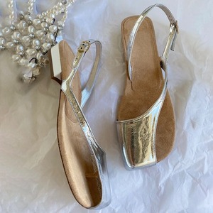 silver half sandal〈s10101〉