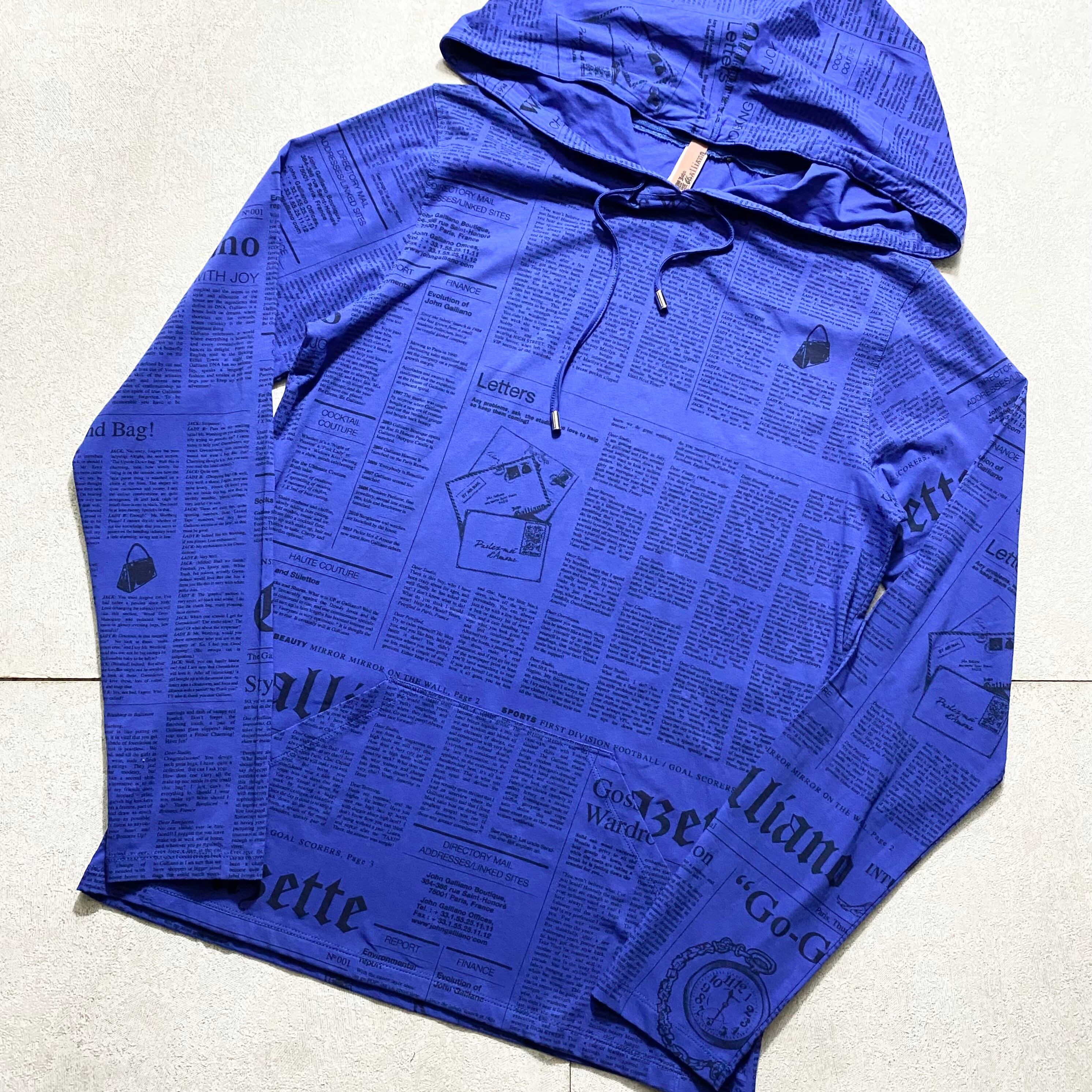 JOHN GALLIANO newspaper pattern pullover parka | NOIR ONLINE