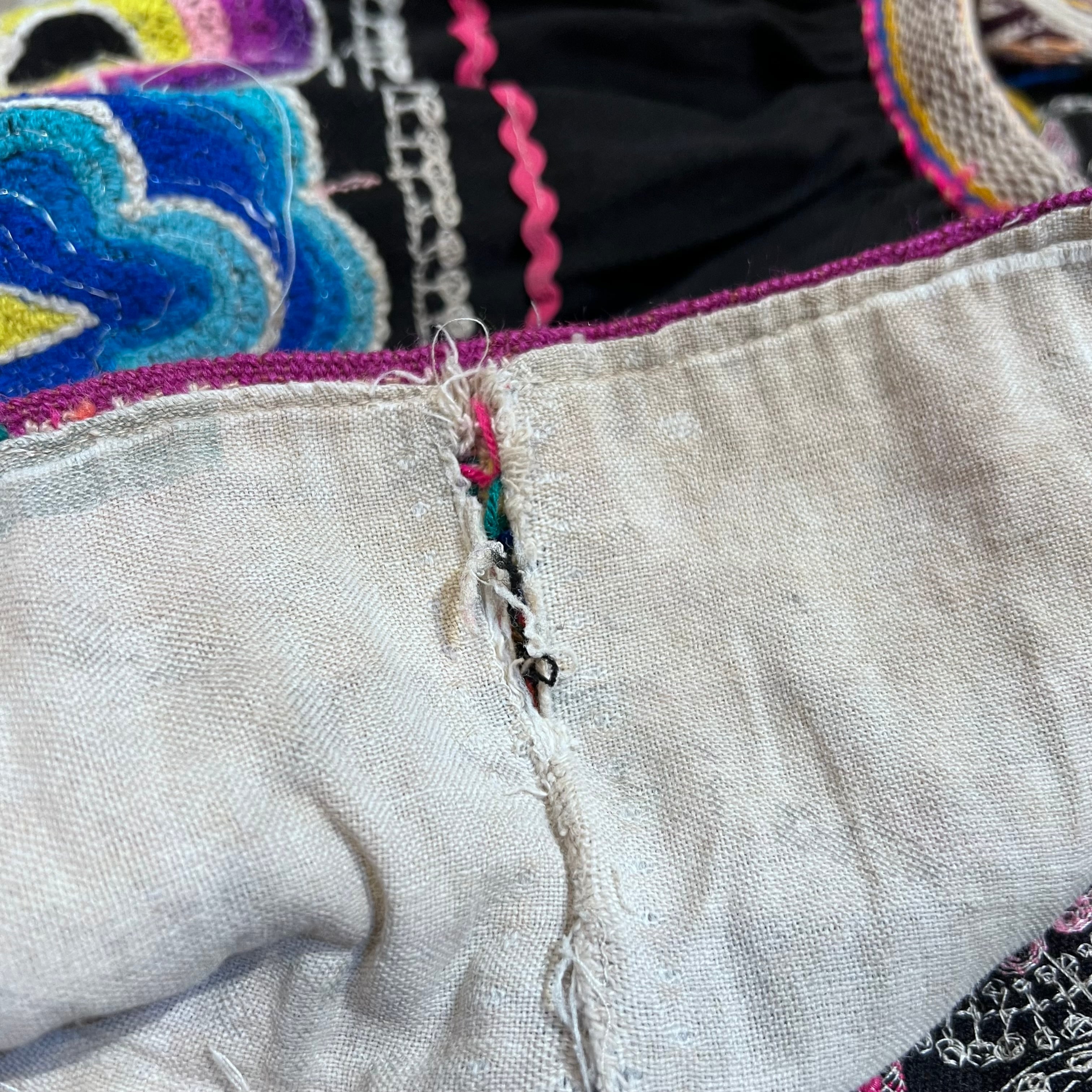 size :Free ポリェラ スカート ペルー ハンドメイド 民族衣装 刺繍 花
